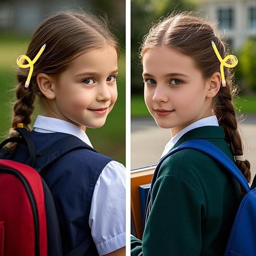 YARIEW Pencil Hair Claw Clips for Women Thick Hair Clips for Teacher Gifts | Back to School Jaw Barrettes Cute Teacher Appreciation Gift Accessories Party Costume Christmas thumbnail 5