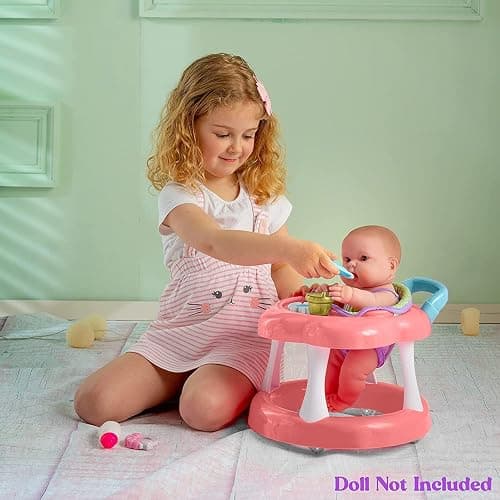 JC Toys - For Keeps Playtime! | Baby Doll Walker Gift Set | Fits Dolls up to 17" | Cloth Seat for easy use and Play Accessories | Ages 2+ thumbnail 6