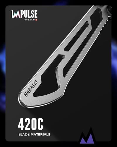Nabalis Impulse Butterfly Knife Balisong Trainer for Practicing Flipping, Blunt Practice, No Edge Tool，Lightweight，Public-Friendly Metal Trainer thumbnail 3