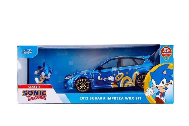 Jada Sonic The Hedgehog 1:24 2012 Subaru Impreza WRX STI Die-cast Car & Sonic Figure, Toys for Kids and Adults thumbnail 2