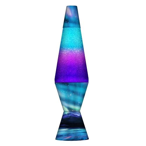 Lamp 2160 LVA2160 Colormax Northern Lights, 14.5-inches, Glitter with Clear Liquid and Decal Base - Image 1
