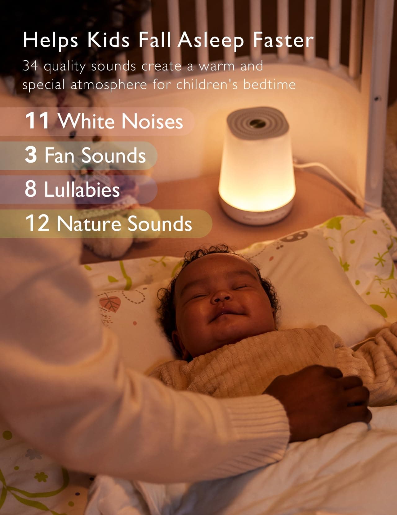 Baby Sound Machine, Momcozy White Noise Machine for Baby Sleeping with Night Light, Toddler Sleep Trainer 34 Soothing Sleep Sounds, Timer, App Remote Control, Personal Sleep Routine Alarm Clock(Blue) thumbnail 4