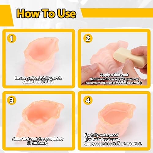 Air Dry Clay Glaze, Clay Varnish for Air Dry Clay/Polymer Clay Sealer, ResinCrete, Varnish for Pottery&Acrylic Paint, Waterproof & Stain Resistant, Design for Air Dry Clay Pottery (Gloss6OZ+Matte6OZ) thumbnail 2