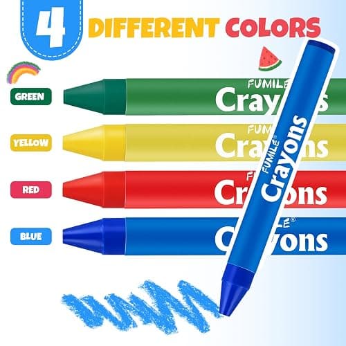 FUMILE 24 Sets of 4 Colors Crayons (96 Count), Crayons Bulk Individual Packs, Non-Toxic Mini Crayon for Kids Party Favors, Restaurants, School Supplies, Travel and More Events thumbnail 4