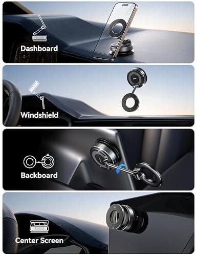 JOYROOM Magsafe Suction Cup Phone Mount, Vacuum Magnetic Phone Holder for Car, 360° Metal Strut Magsafe Car Mount for iPhone 17 Pro iPhone 16 15 14 13 12 & Android Magsafe Case thumbnail 5