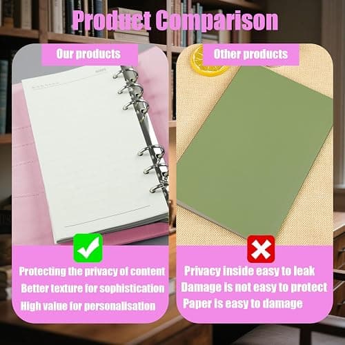 CLDURHGE Diario con Cerradura y Llave en Forma de Corazón, Rosa A6 Cuaderno Secreto, Diario Secreto para niña, Set de Regalo, Cuaderno con candado de corazón, 1 Unidad, 190x120mm, Color Rosa thumbnail 4