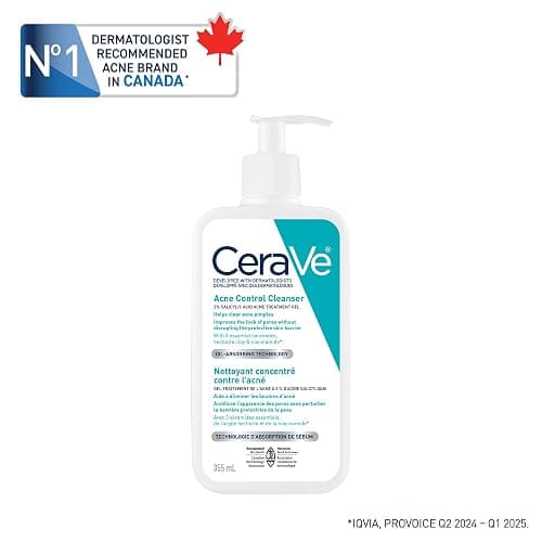 CeraVe Acne Face Wash, 2% Salicylic Acid Cleanser with Purifying Clay & Niacinamide for Oily Skin and Blackheads, Fragrance-Free, Paraben-Free & Non-Comedogenic, 473 mL thumbnail 5
