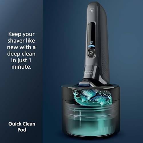 Philips Norelco Shaver 7800, Rechargeable Wet & Dry Electric Shaver with SenseIQ Technology, Quick Clean Pod, Charging Stand, Travel Case and Pop-up Trimmer, S7885/85 thumbnail 9