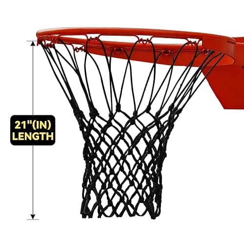 Premium Quality Professional Heavy Duty Basketball Net Replacement - All Weather Anti Whip,Fits Standard Indoor or Outdoor 12 Loops Rims12 Loops thumbnail 3
