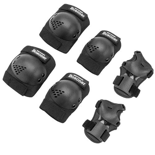 BOSONER Kids/Youth Knee Pad Elbow Pads for Roller Skates Cycling BMX Bike Skateboard Inline Rollerblading, Skating Skatings Scooter Riding Sports - Image 1