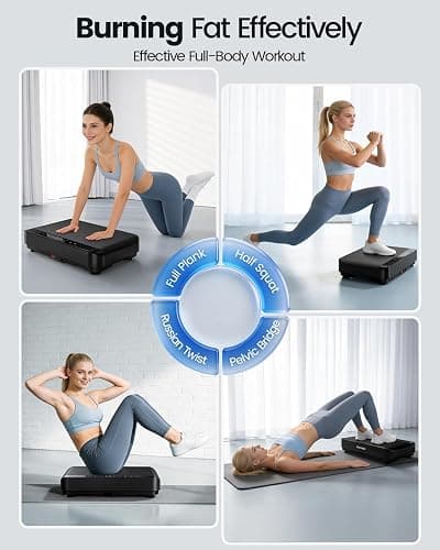 Viamotion Vibration Plate Exercise Machine, Full Body Vibrating Platform for Lymphatic Drainage Weight Loss, 99 Levels Shake Plate Home Workout Equipment with LED Display for Women, Black thumbnail 3