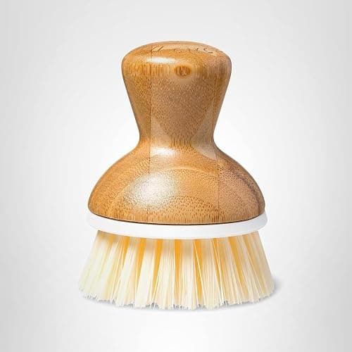 Full Circle Bubble Up Bamboo Dish Brush–Family Safe, Formaldehyde-Free– Ergonomic Palm Scrubber with Handle for Kitchen Cleaning, Dish Scrub Brush for Nonstick, Cast Iron & Sink,White thumbnail 9