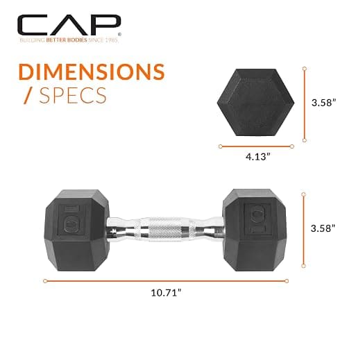CAP Barbell Coated Dumbbell Weight | Multiple Options Pairs & Sets thumbnail 4