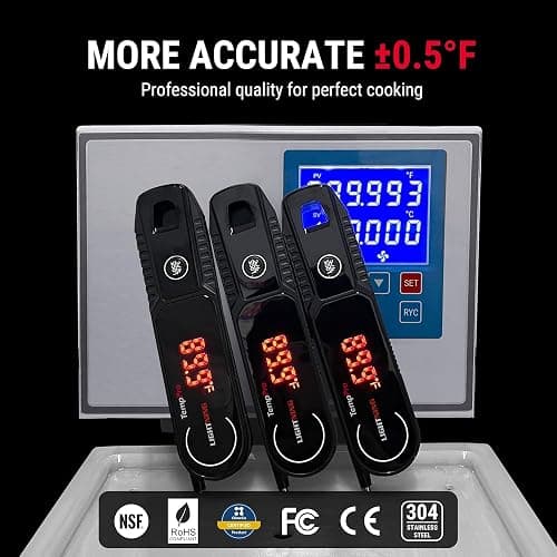 TempPro TempSwift 1 Sec Instant Read Meat Thermometer Digital | Kitchen Food Thermometer with 180° Rotating Display, IP67 Waterproof Cooking Thermometers for Deep Fry Smoker Grill BBQ thumbnail 2
