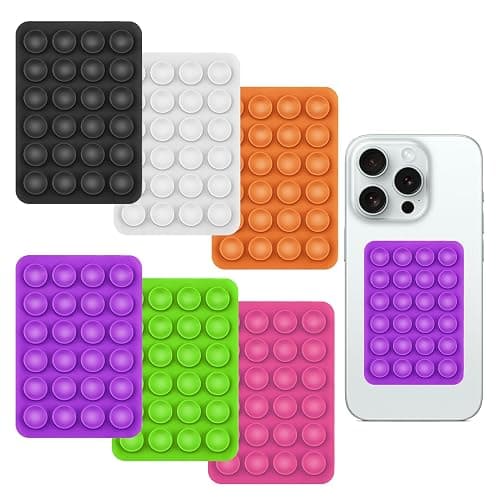 Qianeffort Phone Suction Pad - 6 PCS Multipurpose Suction Phone Holder for Shower, Car, Mirror & Selfies - Image 1