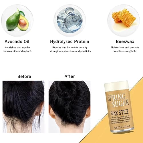 Hair Wax Stick Set for Flyaways Slick Back – Includes Wax Stick for Hair, Slick Back Hair Brush, Hair Finishing Stick – Hair Styling Products for Women, Taming Frizz & Creating Sleek Styles thumbnail 4