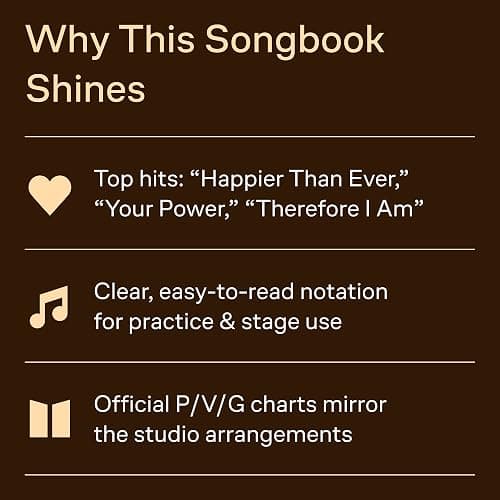 Billie Eilish - Happier Than Ever | Piano/Vocal/Guitar Sheet Music Songbook for Students and Fans | 15 Songs from Third Studio Album with Lyrics and ... Home Practice or Performance (Hal Leonard) thumbnail 8