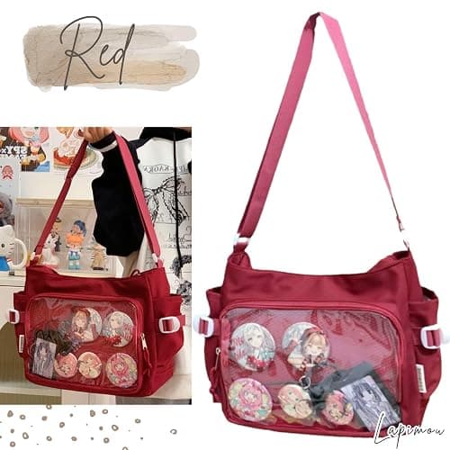 Lapimou Ita Bag Cute Kawaii Shoulder Crossbody Pin Display Ita Purse with Insert thumbnail 8