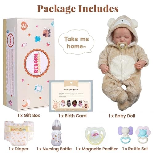 BABESIDE Lifelike Reborn Baby Dolls Boy - 17-Inch Baby Soft Body Realistic-Newborn Baby Doll Silicone Full Body Vinyl Real Life Baby Dolls with Toy Accessories for Kids Age 3+ thumbnail 7