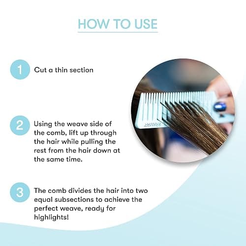FRAMAR Dreamweaver Highlight Comb Set - Professional Highlighting Comb With Parting Tip, Hair Dye Comb, Foiling Combs For Highlighting, Highlight Combs For Highlighting – 3 Pack Pastel thumbnail 3