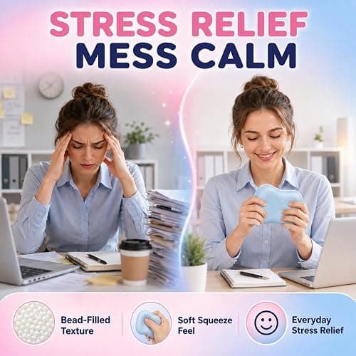 Crunchy Soap Squishy ASMR Bead Filled Realistic Handmade Bar Soap, Non Rebound Squeeze Toy for Office Desk Anxiety Relief (Blue) thumbnail 6