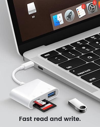 USB C SD Card Reader, Oyuiasle USB C to SD Card for iPhone 15 16/iPad/Mac/Laptop, USB-C/Type C Memory Card Adapter for iMac, iPad Pro Air Mini, MacBook Pro Air,Galaxy,MicroSD/SD thumbnail 5