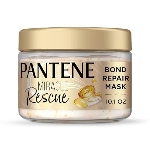 Pantene Miracle Rescue Hair Mask, Intensive Bond Repair with Melting Pro-V Pearls, Melts Away Damage, Builds Bonds, Strengthens Against Damage, Deep Conditioning for Dry Damaged Hair, 10.1 fl oz - Image 1