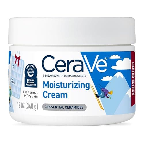 CeraVe Après Ski Moisturizing Cream, Body and Face Moisturizer for Dry Skin, Hyaluronic Acid and Ceramides, Daily Moisturizer, Oil-Free, Fragrance Free, Non-Comedogenic, Limited Edition, 12 Ounce - Image 1