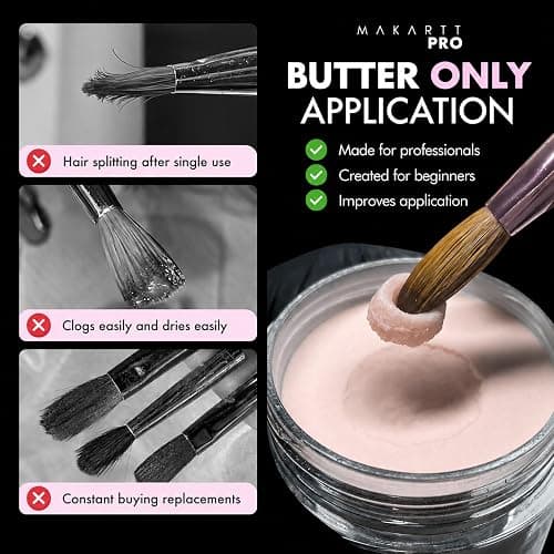 MakarttPro Kolinsky Acrylic Nail Brush Size 10 – 100% Pure Kolinsky Hair Nail Brush for Acrylic Application, Professional Nail Brush for Smooth Bead Control, Anti-Clogging, Acetone Resistant Handle thumbnail 6