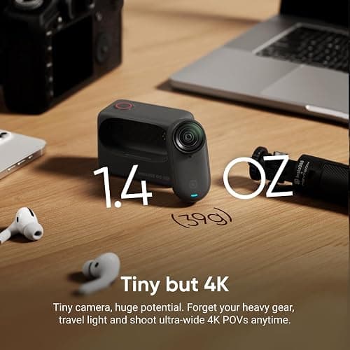Insta360 GO 3S - 64 GB Black 4K Tiny Portable Vlogging Camera, Hands-Free POVs, Mount Anywhere, 140 Min Battery Life, 10m Waterproof, Pet POV thumbnail 2