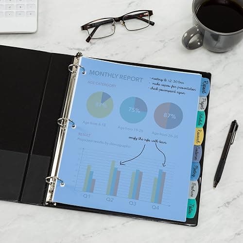 Avery Big Tab Write & Erase Durable Plastic Dividers for 3 Ring Binders, 8-Tab Sets, Pastel Colors, 3 Sets of Binder Dividers, Great for Organizing Reports, Presentations, and More (31351) thumbnail 8