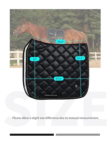 Harrison Howard Dressage Saddle Pad High-Performance Leather Saddle Pad for Horse Riding with Excellent Shock Absorption thumbnail 6