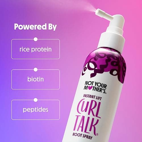 Not Your Mother's Curl Talk Instant Lift Root Hair Spray and Strengthening Volume Foam (2-Pack) - Powered by Biotin, Peptides, and Rice Protein - For Curly Hair Types thumbnail 5