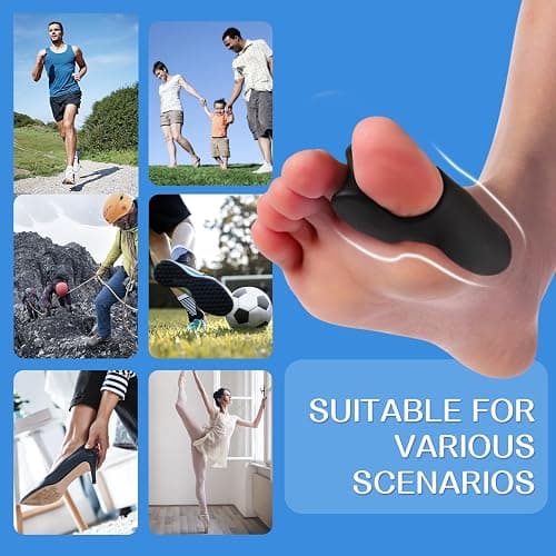 Promifun Bunion Cushion Protector, 10 Packs of Bunion Corrector Pads with Separator for Big Toe, Gel Shield for Foot Pain Relief, Calluses, Corns - Black thumbnail 6