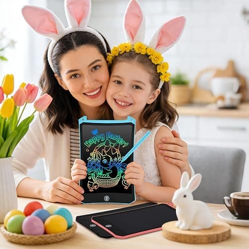 Spielzeug ab 2 3 4 5 6 7 8 Jahre,PINKCAT Ostern Geschenke Kinder Beschäftigung Autofahrt Kinder LCD Schreibtafel 8,5 Zoll Puzzle Malbrett Wegwischen Geschenke Mädchen Junge Reisespiele thumbnail 2