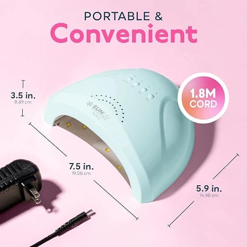 SUNUV UV Light for Nails, UV LED Lamp Nail Dryer for Gel Polish SUNONE Blue | Professional Fast Curing Lamp for All Gel Polishes, 3 Timers, Auto Sensor, Removable Base, Home DIY Salon Tool, Ideal Gift thumbnail 5