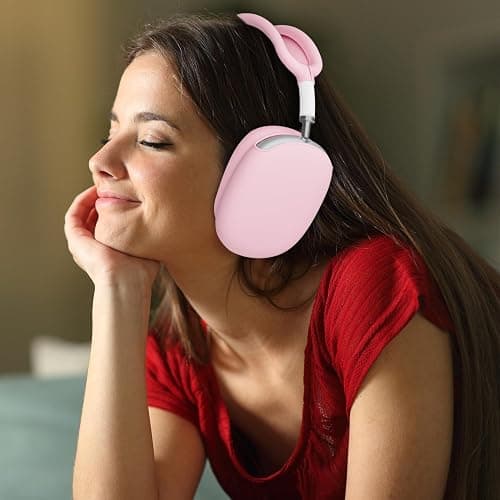 ATUAT for AirPods Max Headphones Case, Protective Silicone Case Cover Skin Accessories Anti-Scratch for Women Men for Apple AirPods Max 2024/2020 (USB-C/Lightning), Pink thumbnail 6