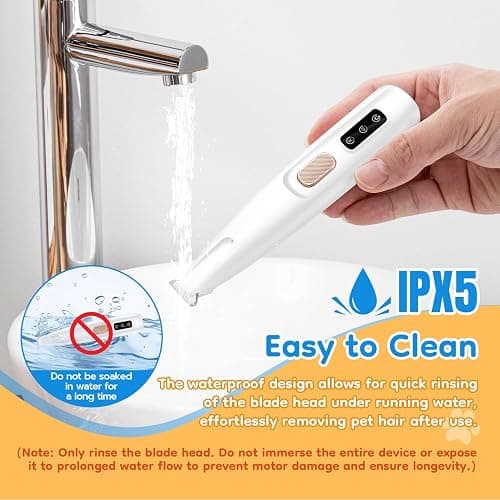 Mcbazel Pet Micro Precision Trimmer, Multifunctional Pet Hair Trimmer Waterproof Rechargeable Shaver with LED Light for Paws Eyes Ears Face Buttocks for Small Dogs and Cats，50dB Quiet Shave. thumbnail 5