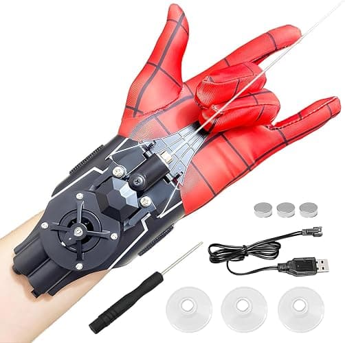 M MITLINK Web Launcher Spider String Shooter Toy, Web Shooters Cool Gadgets Reel-in Real Silk Superhero Role-Play Fun Stuff Toys Great for Men and Kids - Image 1