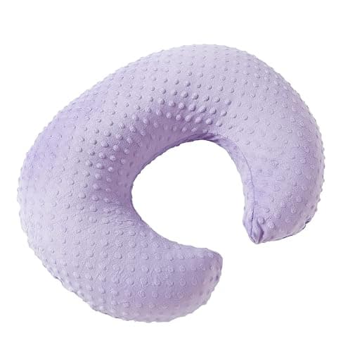 DONOMILO Nursing Pillow and Positioner Breastfeeding and Bottle Feeding | Propping Baby, Tummy Time, Sitting Support for Baby Boy and Baby Girl, with Removable Dots Cover (Lavender) thumbnail 4