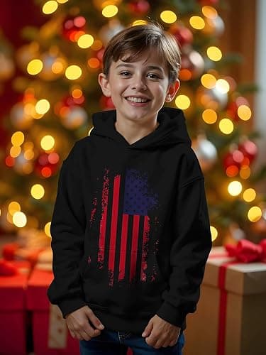 sanatty 3D Print Hoodies for Teen Boys Kids, Graphic Printed Sweatshirt Pullover, 6-16 Years, with Pockets thumbnail 2