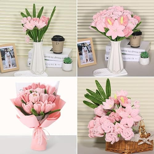 Pipe Cleaners DIY Craft Set for Tulip Bouquets, 400pcs Colourful in 4 Colours - Suitable for Gifts, Parent-Child Activity, Holiday and Home Decorations thumbnail 6