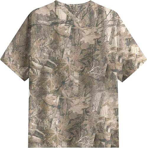 Sujama Womens Camo Shirt Oversized Maple Leaf Short Sleeve T Shirts Tops | Loose Fit,White Camo T-Shirt,Crew Neck,Half Sleeve,Everyday Outfits,Gym,Workout,Home,Work,Hiking,2026 Basic Tee thumbnail 3