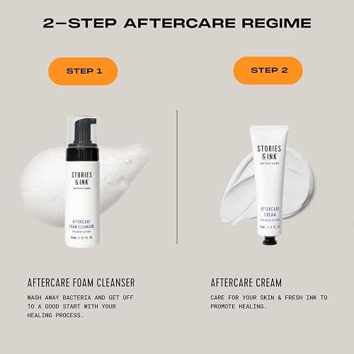 Stories & Ink Tattoo Care | AFTERCARE FOAM CLEANSER for fresh tattoos - For Fresh Tattoos, Soothes Skin, Ultra Gentle Soap, Sulfate Free, Fragrance-free, Vegan & Cruelty-free, 150 mL / 5.1 Fl Oz thumbnail 7