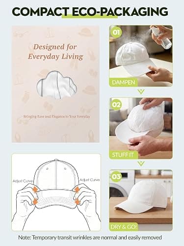 American Trends Women's Cotton Baseball Cap Soft Unstructured Plain Dad Hat | Adjustable Metal Buckle, Soft Unstructured Crown, Breathable Fabric, Sun Protection for Workouts, Running & Everyday Wear thumbnail 5