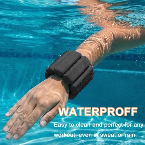 Wearable Wrist & Ankle Weights - (1LB/2LB/4LB), Silicone Bracelet Wrist Bangles for Men Women, Workout Resistance Weights for Exercise,Jogging,Yoga,Gym,Strength Training thumbnail 4