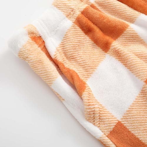 Fuzzy Fleece Plaid Pajama Pants Fluffy Cozy thumbnail 5