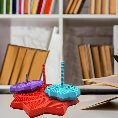 3D Printed Expanded Sensory Fidget Star - Sensory Fidget Star with Handle, Colorful Whirling Spiral Design, 2025 New Star Shaped Fidget Star (Type-A, Small) thumbnail 4