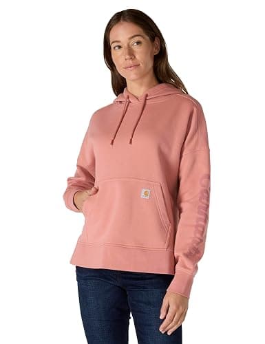 Carhartt Women's Oversized-fit Midweight Hooded Heart Graphic Sweatshirt - Image 1