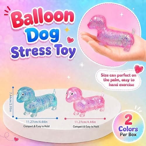 YIYUTOY 2Pcs Dachshund Squishy, Sensory Fidget Toys for Stress Relief | Weiner Dog Squishy for Kid and Adult, Soft Slow Rising Sausage Dog Squeeze Toy, Classroom Prizes Party Favors Gift(Blue+Pink) thumbnail 2